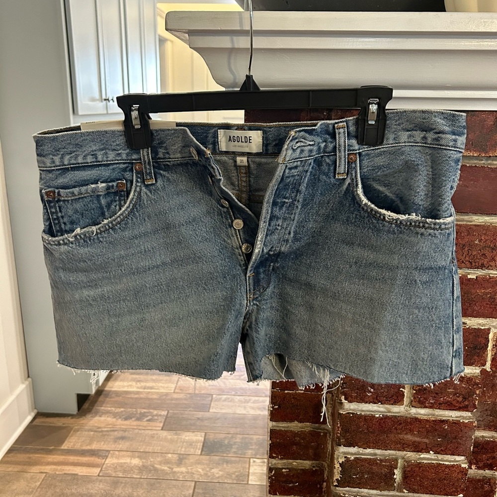 Agolde blue Jean shorts